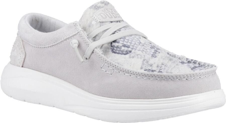 HEYDUDE Wendy COMF Dames Mocassins Schoenen Van Grijs snake Leer