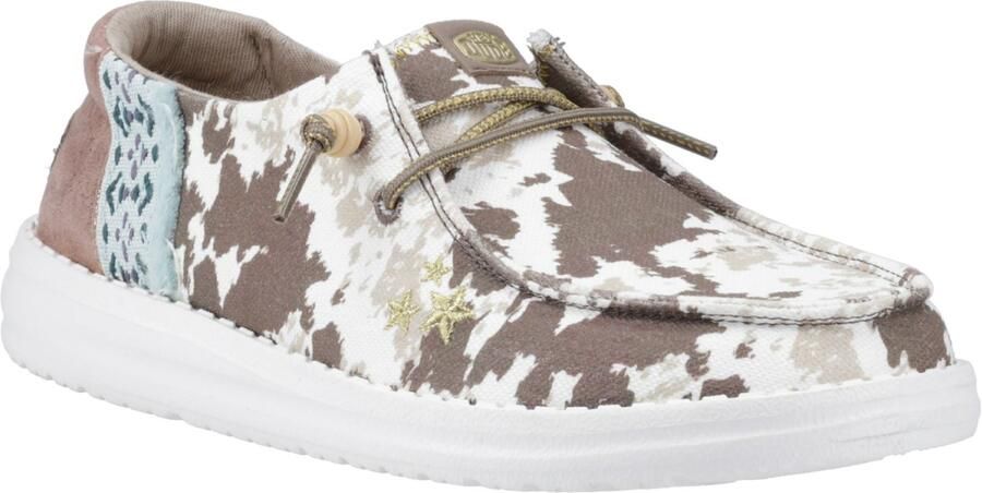 HEYDUDE Wendy Disco Koe Katoen Vrouwen Tan Loafers
