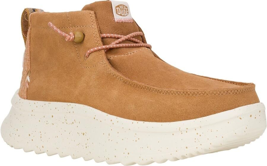 HEYDUDE Wendy Peak Hi Suede Dameslaarzen Chestnut