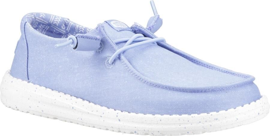 HEYDUDE Wendy Stretch Canvas Textiel Vrouwen Hortensia Blauw Loafers