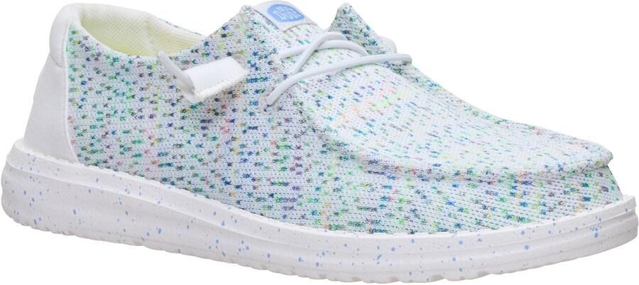HEYDUDE Wendy Stretch Polyester Dames Witte Multi Loafers