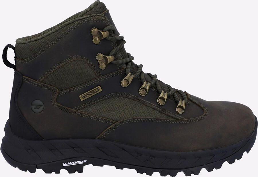 Hi-Tec Euro Trail Leren Heren Wandelschoenen In Khaki