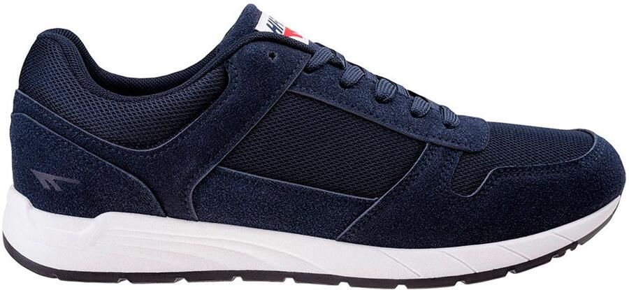 Hi-Tec Heren Benari Suède Trainers (Marine Wit)
