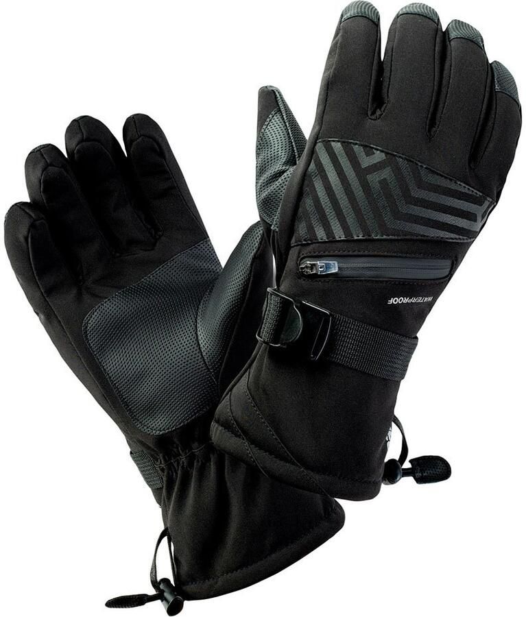Hi-Tec Heren Rodeno Waterdichte Skihandschoenen (Zwart)