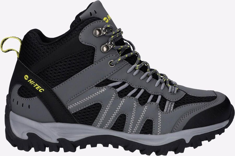Hi-Tec Jaguar Mid Polyester Heren Wandelschoenen In Grafiet Zwart Citroen