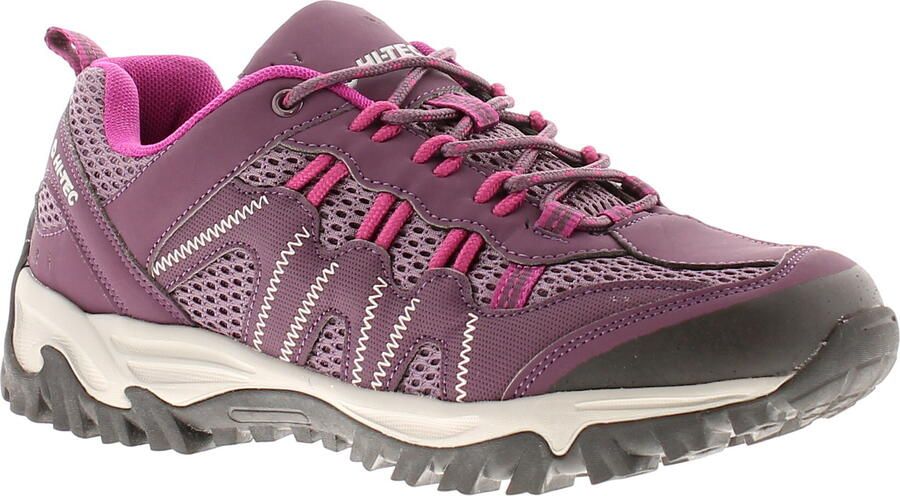 Hi-Tec Jaguar Polyester Dames Italiaanse Pruim festival Fuchsia Wandelschoenen