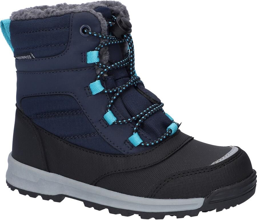 Hi-Tec Leo Nylon Winterlaarzen Voor Kinderen Blauwnachten Zwart Pauwblauw Halfhoog