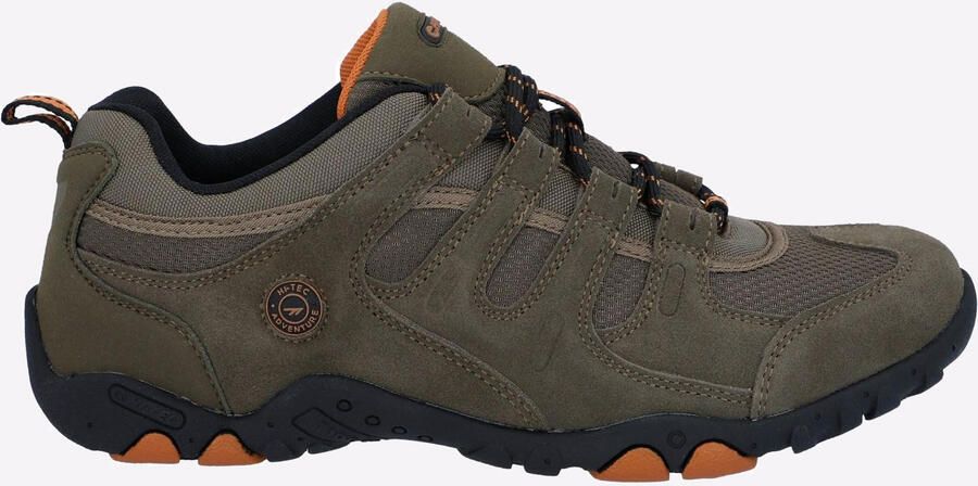 Hi-Tec Quadra II Suede Heren Wandelschoenen In Taupe oranjebruin