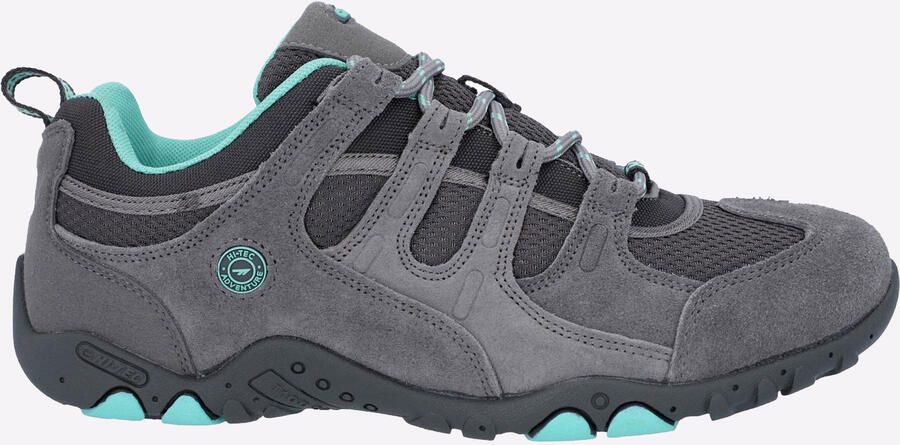 Hi-Tec Quadra II Suede Wandelschoenen Voor Dames In Grijs Mint