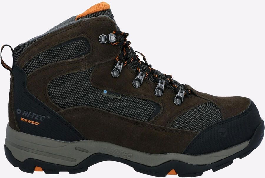 Hi-Tec Storm Wide Heren Wandelschoenen Van Donkerbruin Donker Taupe Suède