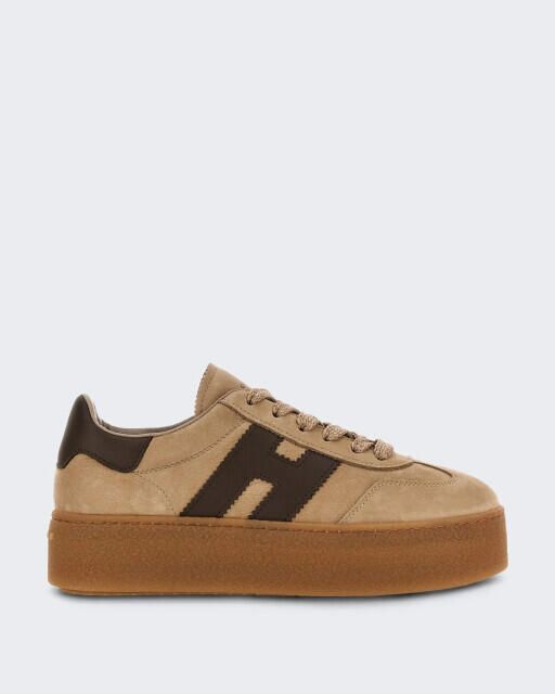 Hogan Dames leren sneaker met vetersluiting