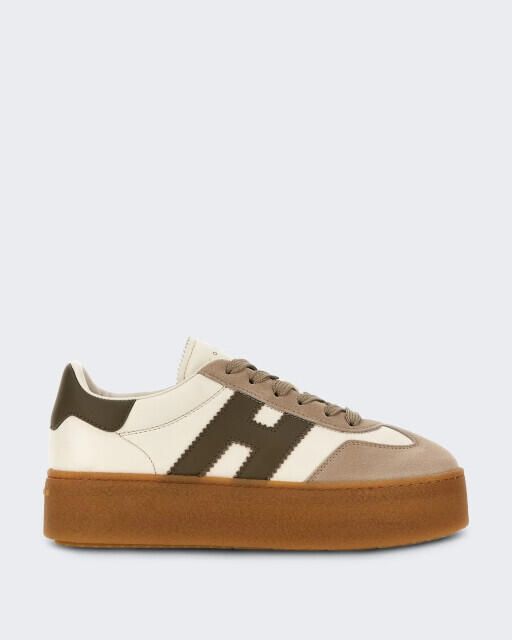 Hogan Dames leren sneaker met vetersluiting