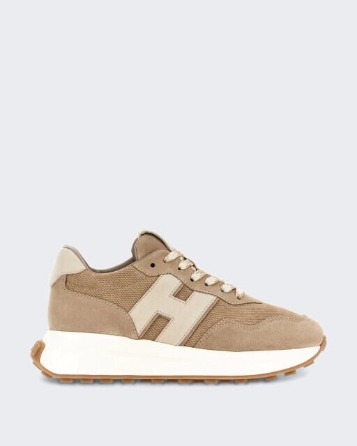 Hogan Dames sneaker h641 allacciato h patch-brown (2)