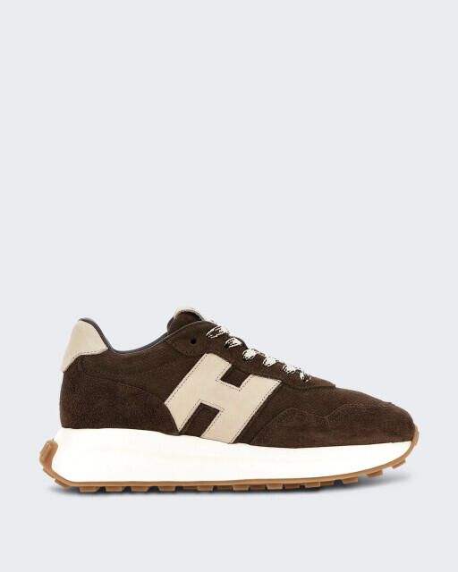 Hogan Dames sneaker h641 allacciato h patch-brown (3)
