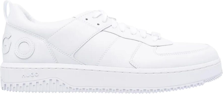 HUGO Heren Kilian Logo Platte Trainers (Wit)