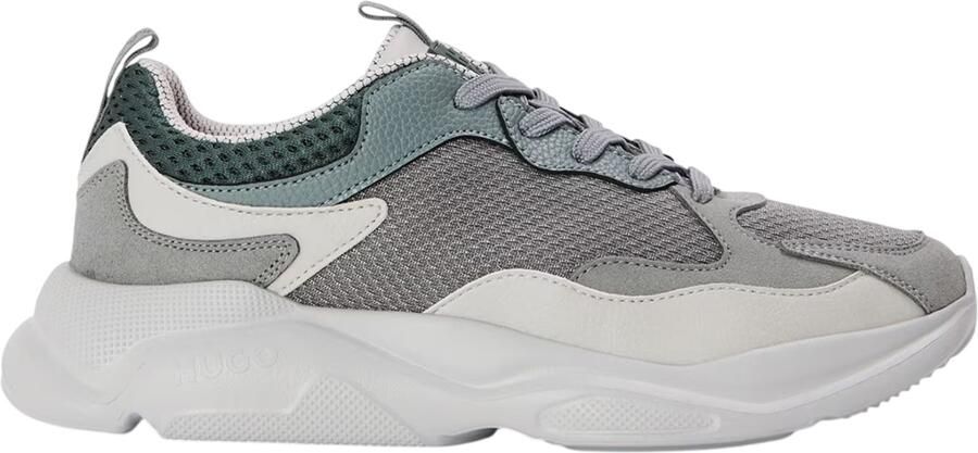 HUGO Heren Leon Mesh Trainers (Donkergrijs)