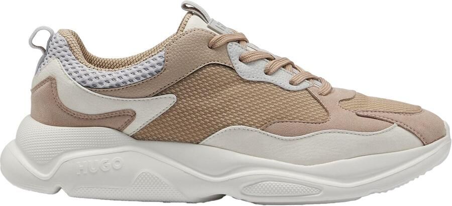 HUGO Heren Leon Mesh Trainers (Medium Beige)