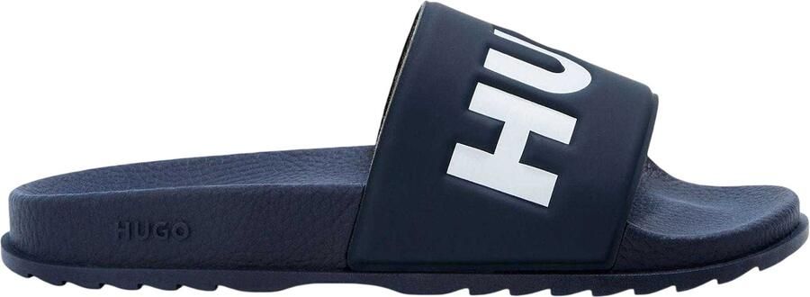 HUGO Heren Match It rubberen platte slippers (Donkerblauw)