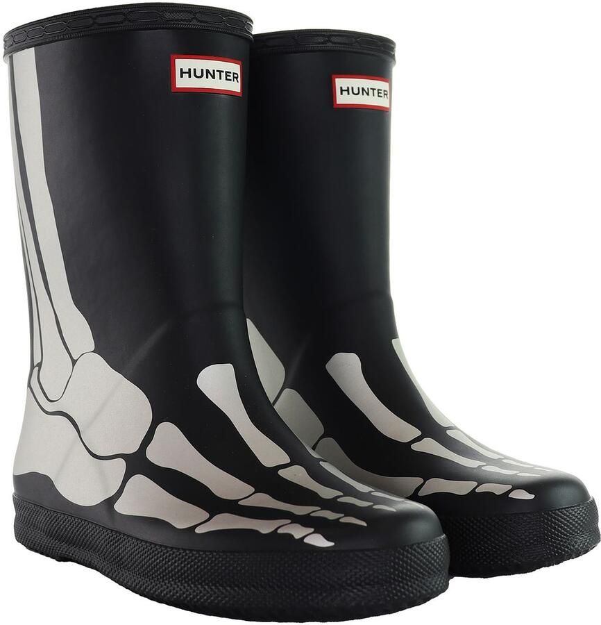 Hunter First Reflecterende Zwarte Wellington Laarzen voor kinderen