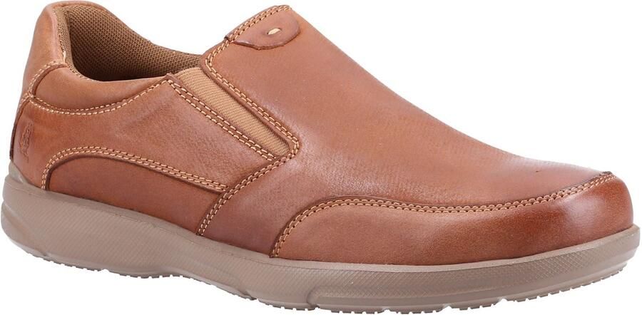 Hush Puppies Aaron Leren Mannen Bruine Loafers