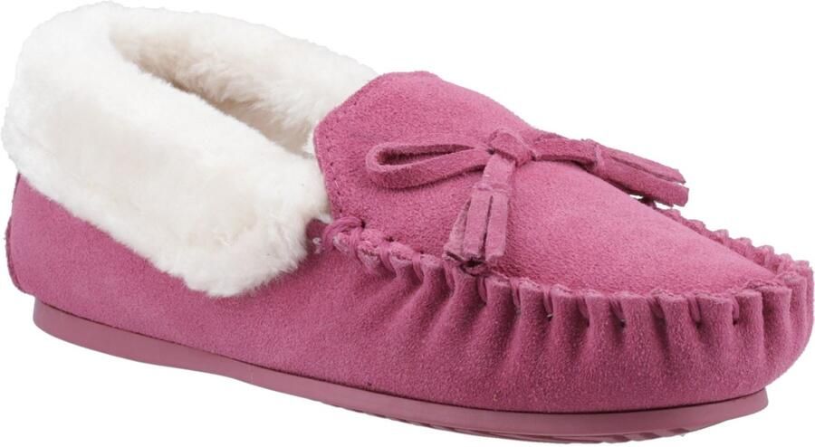 Hush Puppies Agnes Suède Dames Roze Slippers