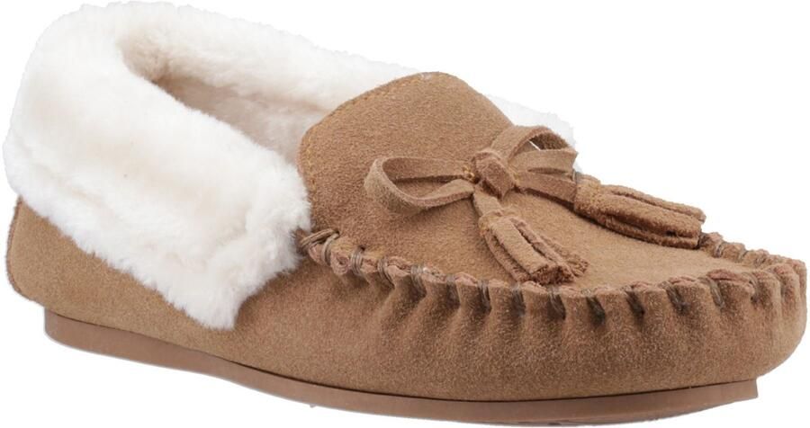 Hush Puppies Agnes Suède Dames Tan Slippers