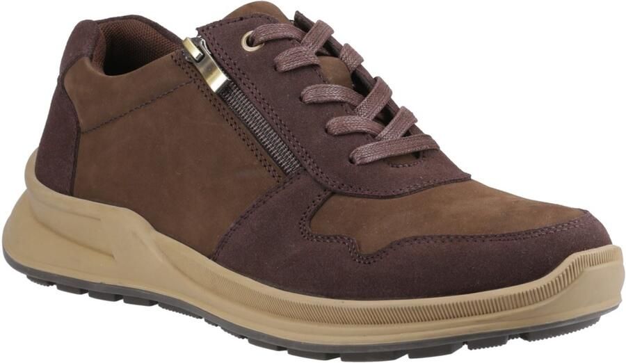Hush Puppies Alexander Leren Heren Bruine Veterschoenen