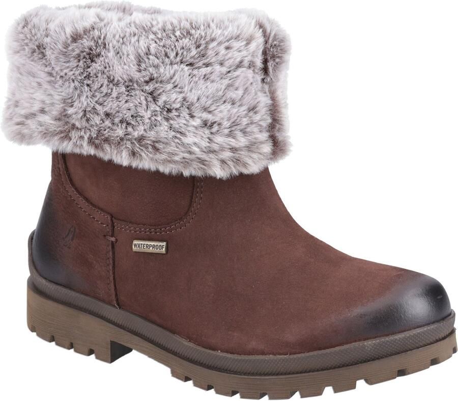 Hush Puppies Alice Leer Vrouwen Bruin Laarzen
