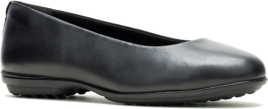 Hush Puppies Alice Platte Leren Dames Zwarte Standaard Ballerina's