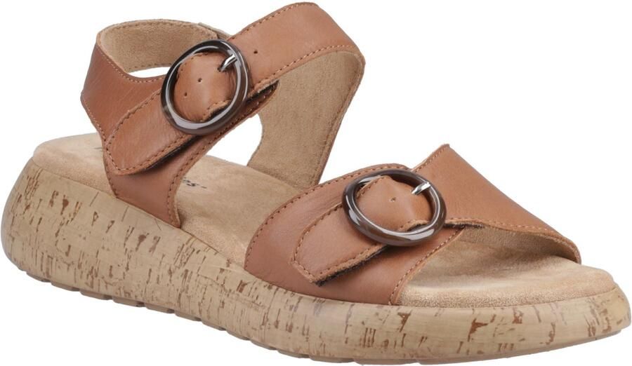 Hush Puppies Alison Leren Dames Tan Sandalen