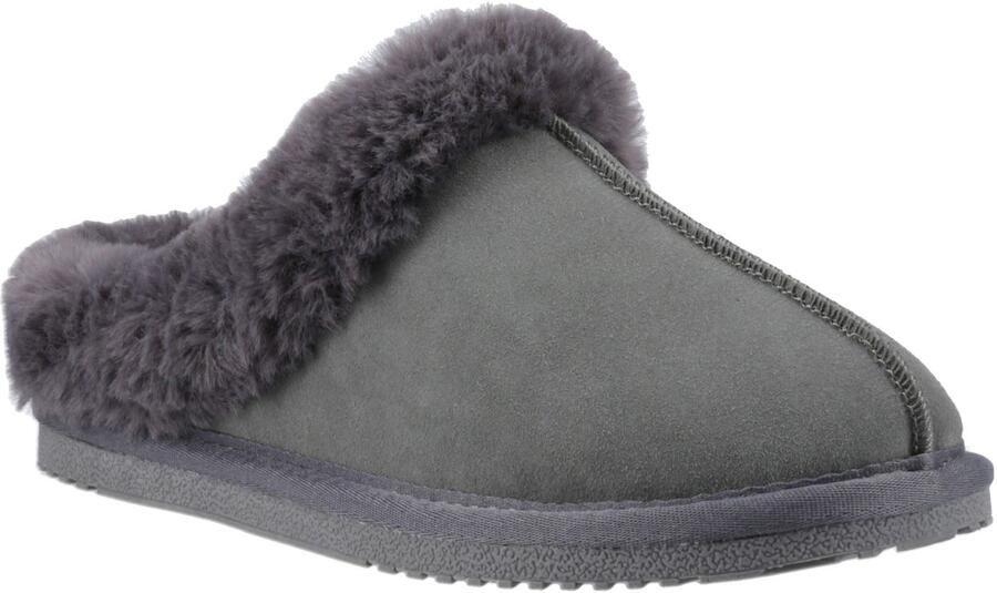 Hush Puppies Amara Suède Dames Grijze Slippers
