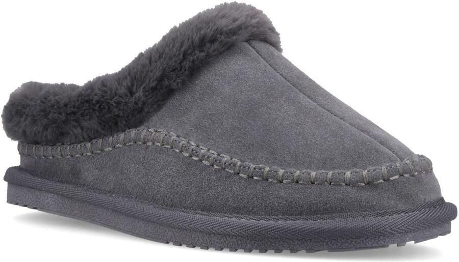 Hush Puppies Anika Suède Dames Grijze Slippers