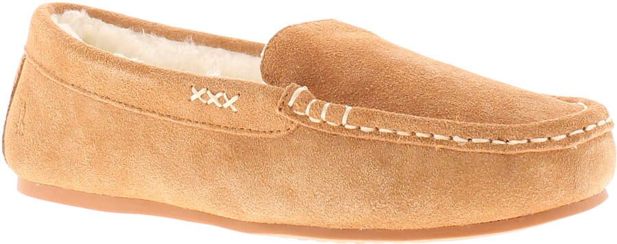 Hush Puppies Annie Mocassin Suède Dames Pantoffels In Tan