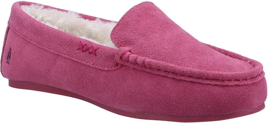 Hush Puppies Annie Mocassin Suede Vrouwen Roze Pantoffels