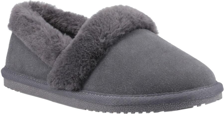 Hush Puppies Ariel Suède Dames Grijze Slippers