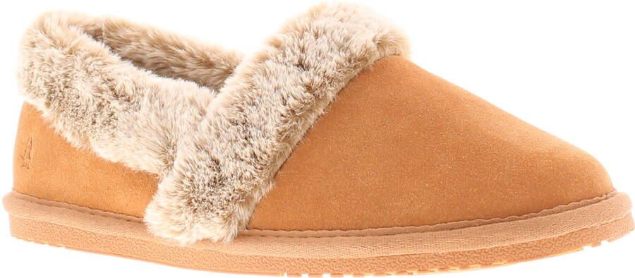 Hush Puppies Ariel Suède Dames Pantoffels In Tan