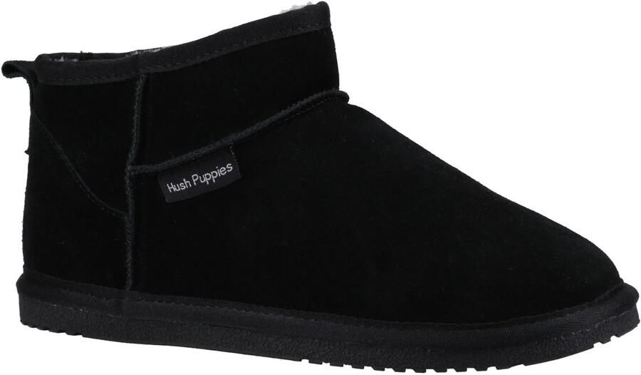 Hush Puppies Ashanti Suède Vrouwen Pantoffels Zwart
