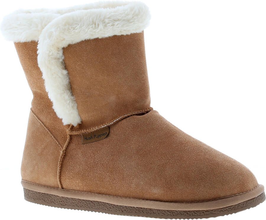 Hush Puppies ashleigh dames sude leren enkellaarzen tan