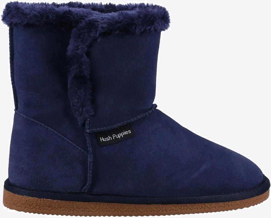 Hush Puppies Ashleigh Imitatiebont Dames Marine Pantoffels