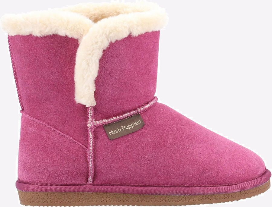 Hush Puppies Ashleigh Nepbont Dames Roze Pantoffels