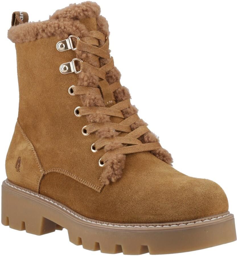 Hush Puppies Aurelia Suède Dames Tan Winter Enkellaarsjes