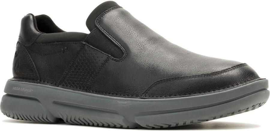 Hush Puppies Baylor Leren Mannen Zwarte Instappers
