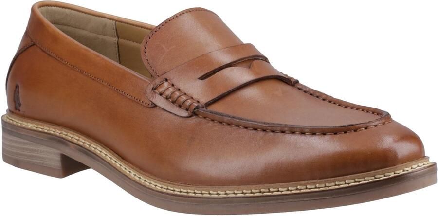Hush Puppies Benedict Leren Heren Tan Instappers