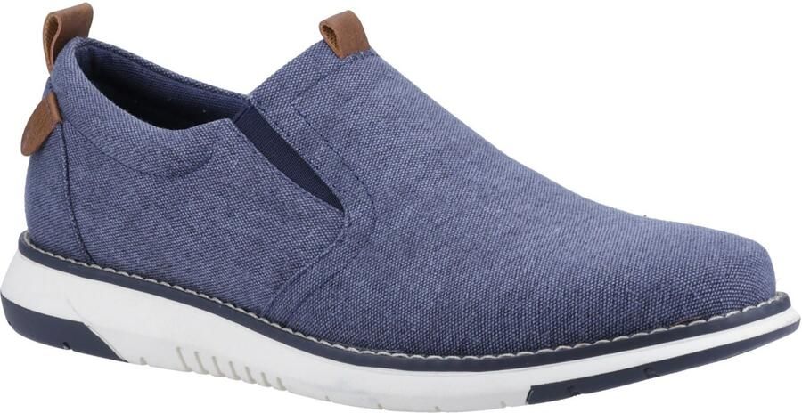 Hush Puppies Benny Canvas Heren Navy Loafers