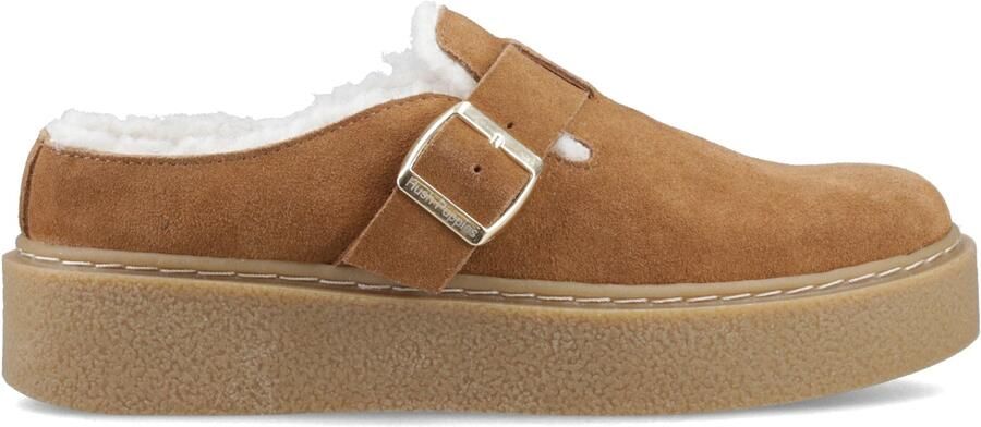 Hush Puppies Blanche Fur Dames Mules Sandalen Tan