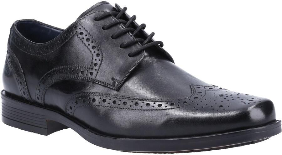 Hush Puppies Brace Brogue Heren Zwart Lederen Brogues Schoenen