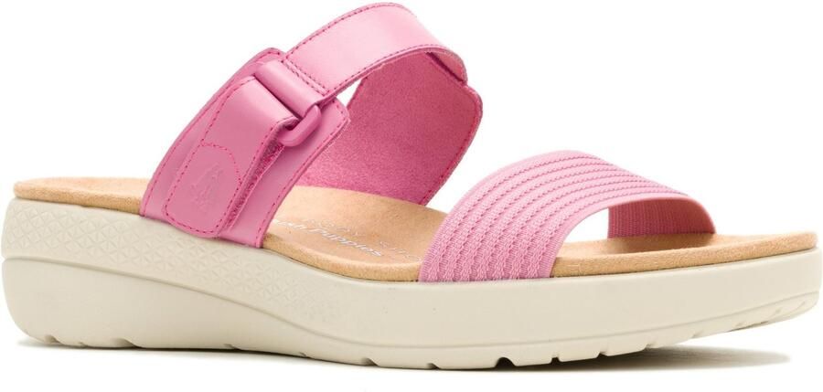 Hush Puppies Breathe Gore Leer Dames Roze Standaard Sandalen