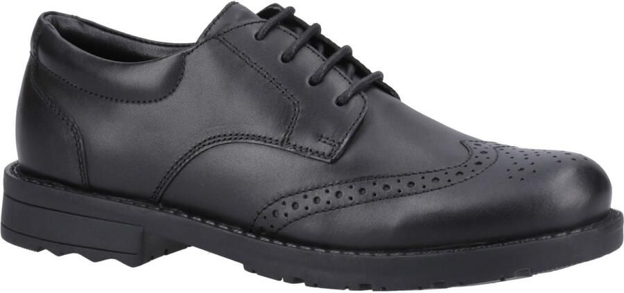 Hush Puppies Brian Senior Leren Herenschoenen In Het Zwart