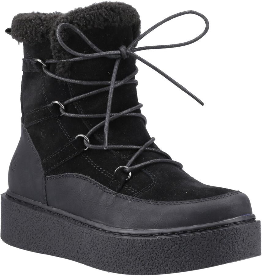 Hush Puppies Bronte Suède Dames Zwarte Winter Enkelboots