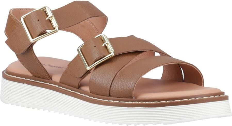Hush Puppies Cady Leren Dames Tan Sandalen